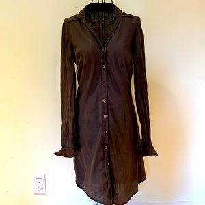 Shirt dress, a must-have to any closet. Wear as-is or belt it for a fitted look.
